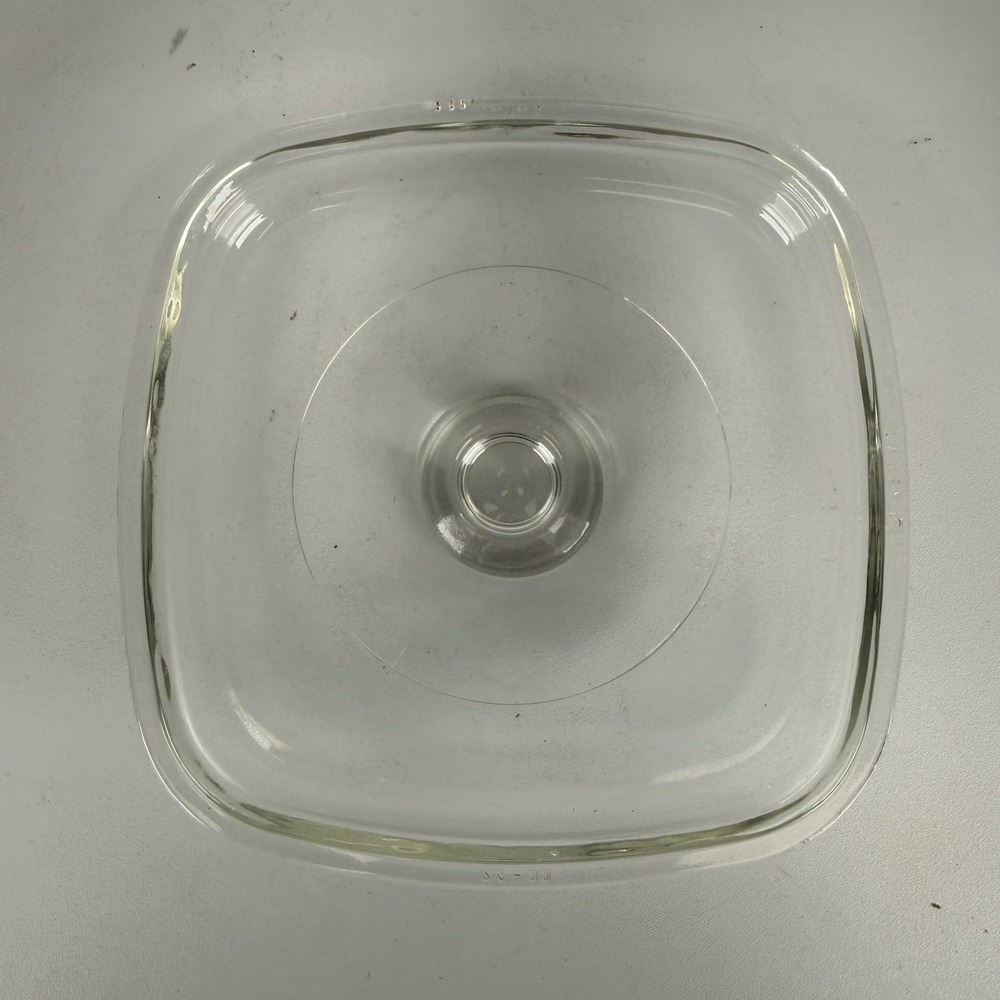 Vintage Pyrex Clear Glass Replacement Lid A-7-C CC-32 Square Casserole Cover 7in